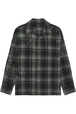 Nahmias Plaid Beaded Oversized Shirt in