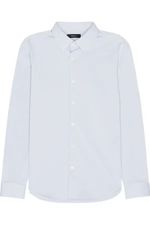 THEORY Sylvain Structure Shirt in Baby Blue