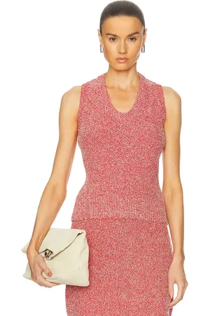 Salvatore Ferragamo Knit Tank Top in Red