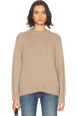 Jenni Kayne Cashmere Oversized Crewneck Sweater in Brown