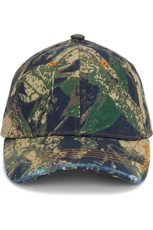 Acne Studios Carliy Mossy Oak Hat in Tan,Navy