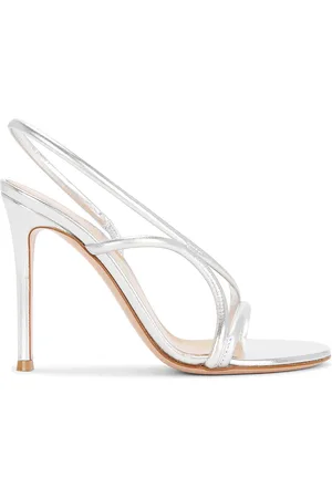 Gianvito Rossi Ankle Strap Sandal in Metallic