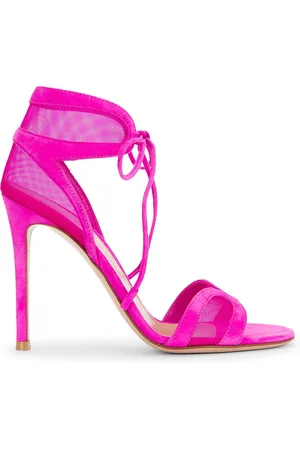 Gianvito Rossi Tie Sandal in Fuchsia