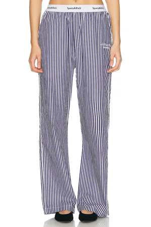 Sporty & Rich X Le Bristol Paris Faubourg Pajama Pant in Navy