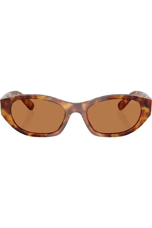 Miu Miu Oval Sunglasses in Ivory
