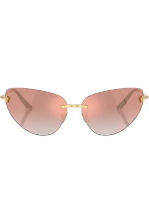 VERSACE Cat Eye Sunglasses in Metallic Gold
