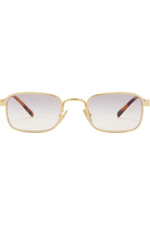 Miu Miu Rectangular Sunglasses in Metallic