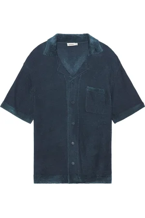 Simkhai Camp Shirt in Teal