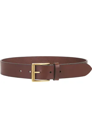 Saint Laurent Leather Belt in Chocolate