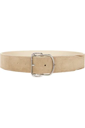 Totême Swirl Suede Belt in Tan