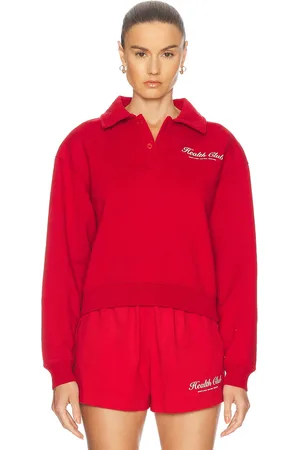 Sporty & Rich Plaza Polo Sweater in Red