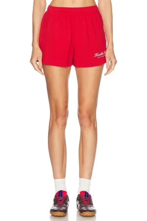 Sporty & Rich Plaza Disco Shorts in Red