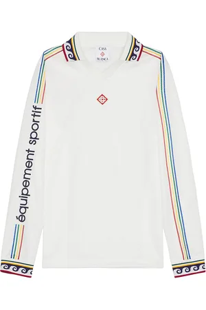 Casablanca Long Sleeve Football Shirt in White