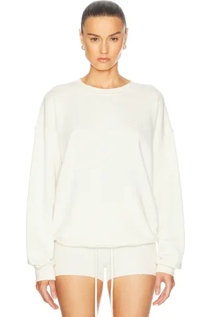 ÉTERNE Oversized Crewneck Sweatshirt in White