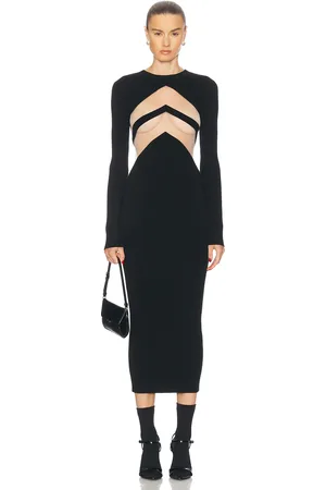 Jean Paul Gaultier Transparent Chevron Long Dress in