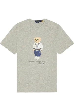 Ralph Lauren Short Sleeve Heritage Icon Bear T-Shirt in Grey