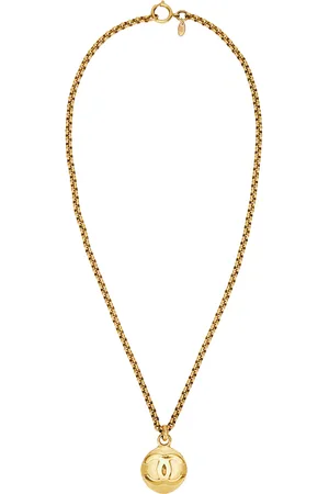 CHANEL Coco Mark Necklace in Metallic