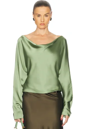Norma Kamali Dolman Maria Top in Green