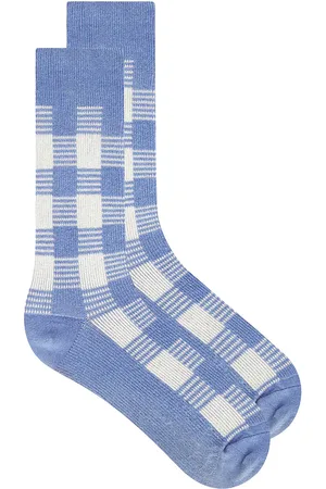 Guest In Residence Gingham Socks in Blue