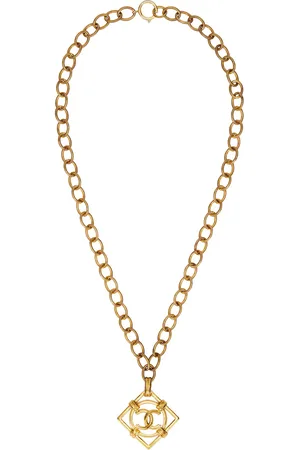 CHANEL CC Square Necklace in Metallic