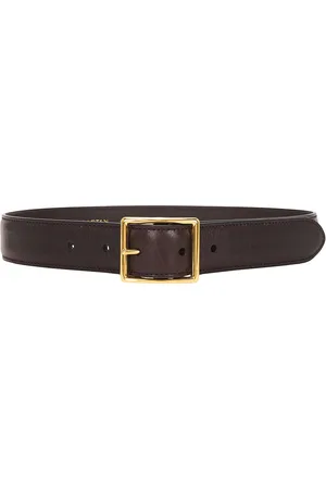 NILI LOTAN Gabriele Belt in Espresso & Antique Gold in Brown