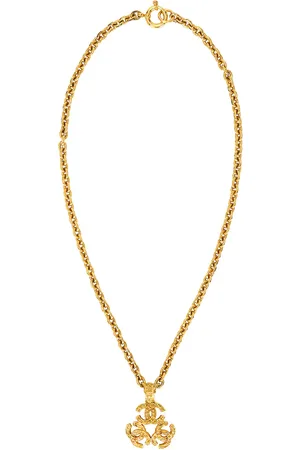 CHANEL 1994 Triple CC Necklace in Metallic