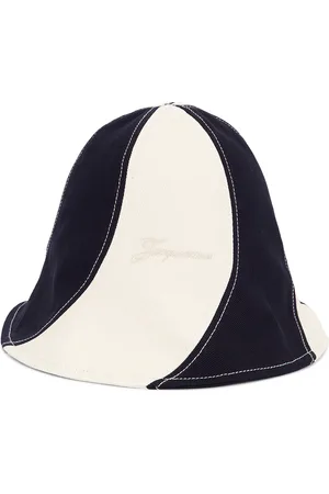 Jacquemus Le Bob Gelato Bucket Hat in Navy,Beige