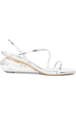 Simkhai Bridget Oyster Shell Wedge Sandal in Metallic
