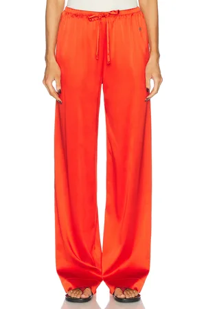 ÉTERNE Brody Silk Pant in Red