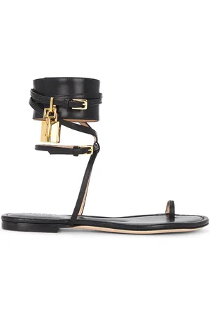 Tom Ford Soft Calf Ankle Wrap Sandal in