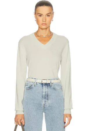 ÉTERNE Lennox Cashmere Pullover in Light Grey