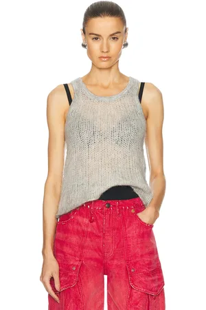 R13 Sweater Tank Top in Grey