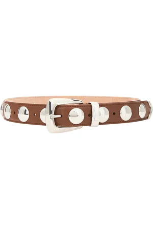 Khaite Benny 30mm Stud Belt in Brown