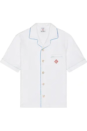Casablanca Short Sleeve Towelling Shirt in White