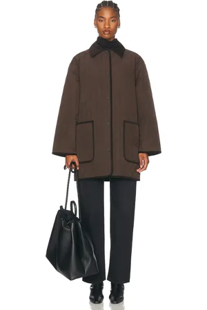 Totême Quilted Barn Jacket in Brown