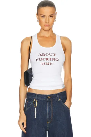 Stella McCartney About F* Time Tank Top in White