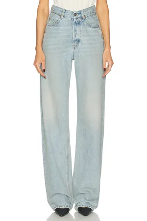 Saint Laurent High Waisted Wide Leg in Blue