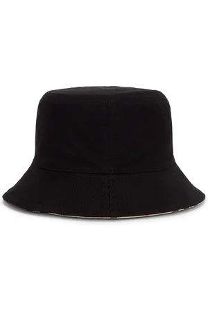 Burberry Reversible Bucket Hat in Black,Beige