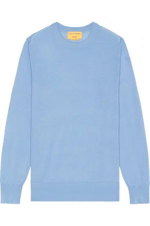 Guest In Residence Airy True Crew Neck Sweater in Blue