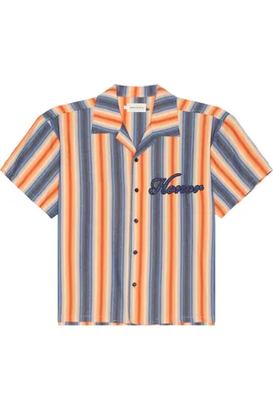 HONOR THE GIFT Auto Shop Camp Shirt in ,Orange