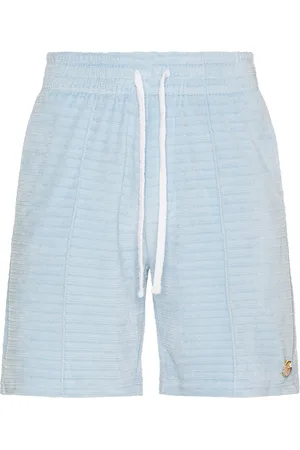 Casablanca Velour Pintuck Shorts in Baby