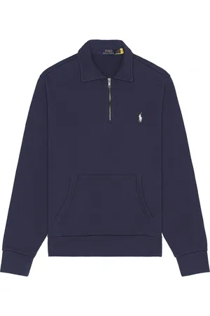 Ralph Lauren Loopback Terry 1/2 Zip Sweatshirt in Blue