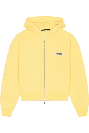 Jacquemus Le Hoodie Zip Gros Grain in Yellow