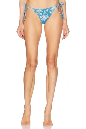 Solid The Iris Bikini Bottom in Blue,White