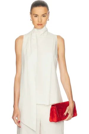 EAVES Noam Poplin Top in Ivory