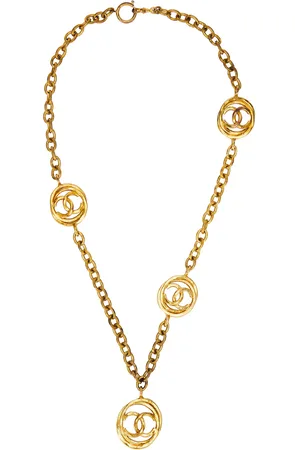 CHANEL Coco Mark Necklace in Metallic