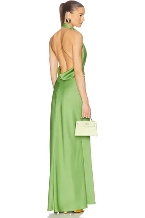 Simkhai Reannon Draped Gown in Green