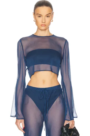 Shani Phoenix Crop Top in Blue