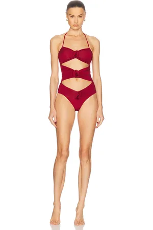 Maygel Coronel Lantana Swimsuit in Wine