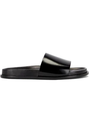 Saint Laurent Nichols Slide Sandal in Black